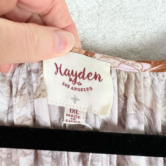 Hayden Sierra Floral Maxi Dress Sz 1X Boho Relaxed - Picture 3 of 14